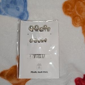 Silver Pearl Hair Pins